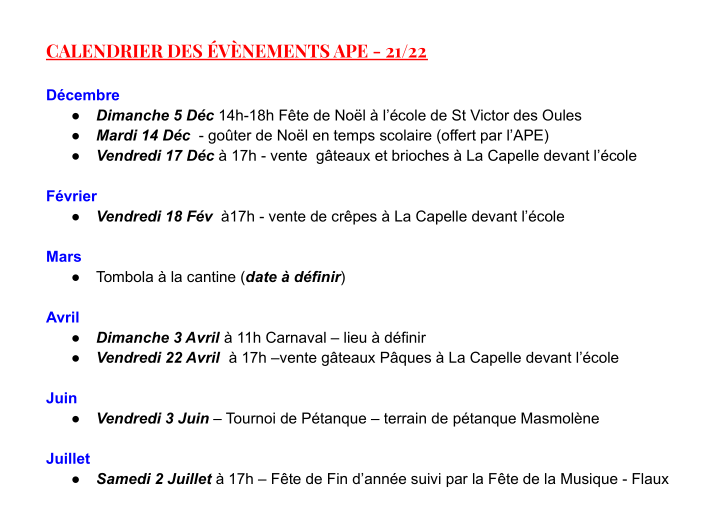 Animations Flaux
